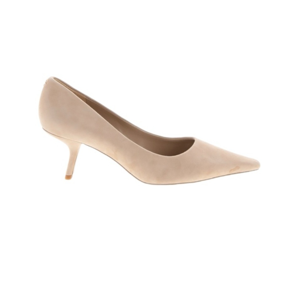 Sam Edelman nude suede pointed toe heel